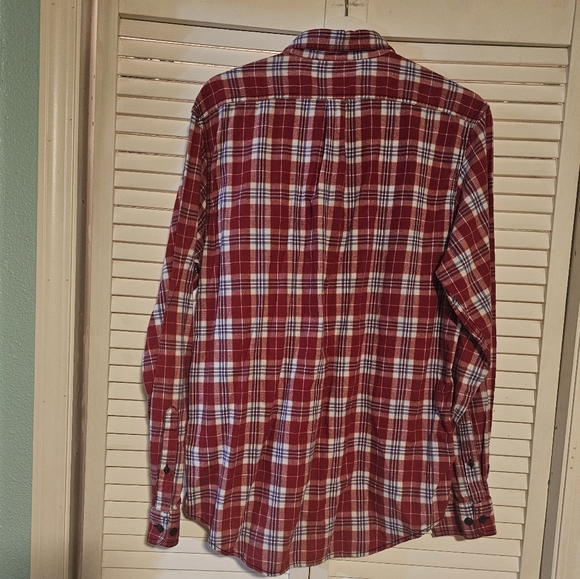 CLUB Room Flannel Long-Sleeve Fitted Button-Down Shirt for Men Size Large - Picture 2 of 5